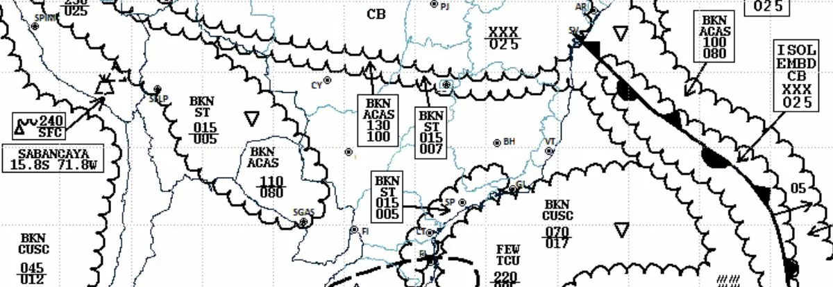 SIGWX – Carta Prognostico de Tempo Significativo